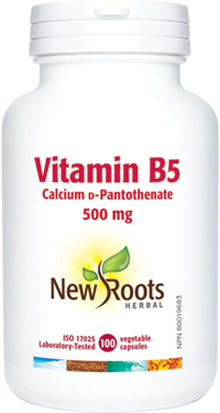 Vitamin B5 by New Roots Herbal | Calcium ᴅ-⁠Pantothenate · 500 mg (100  capsules) | Natural Health Products