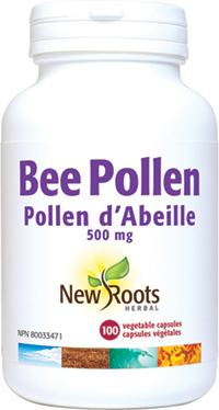 Bee Pollen by New Roots Herbal | 500 mg (100 capsules) | Natural Health