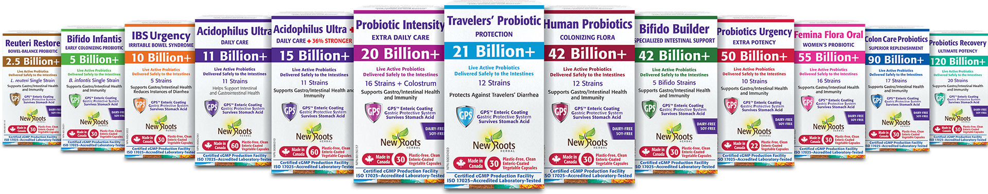 All New Roots Herbal probiotic formulas feature carefully selected strains, each with unique benefits for gut and immune health.