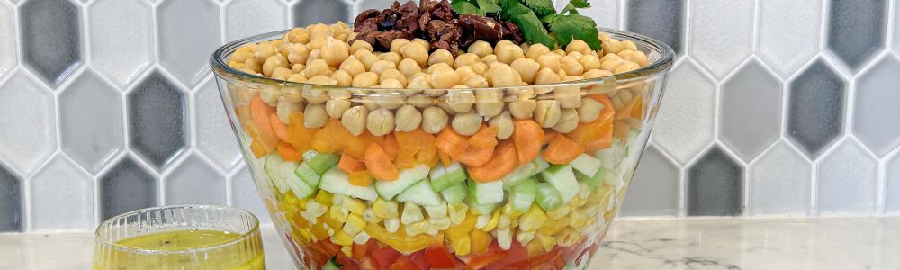 Salade arc-en-ciel aux pois chiches