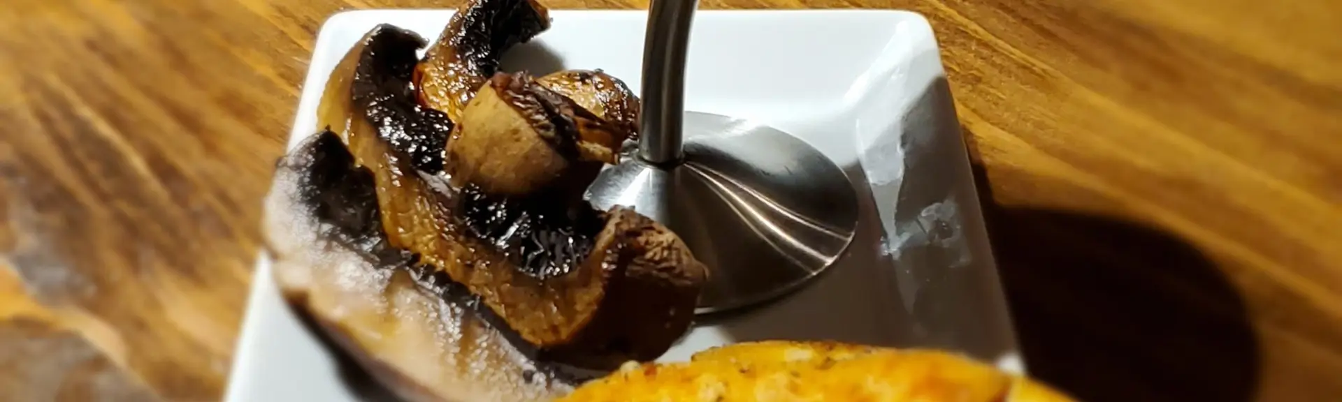 Martini au shiitake avec baïonnettes de portobello