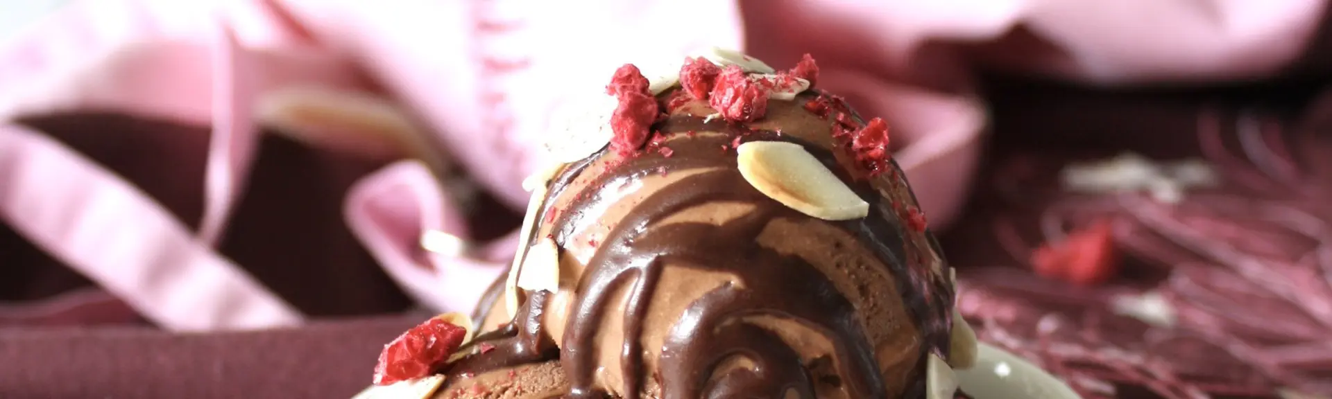 Crème glacée végétalienne au chocolat