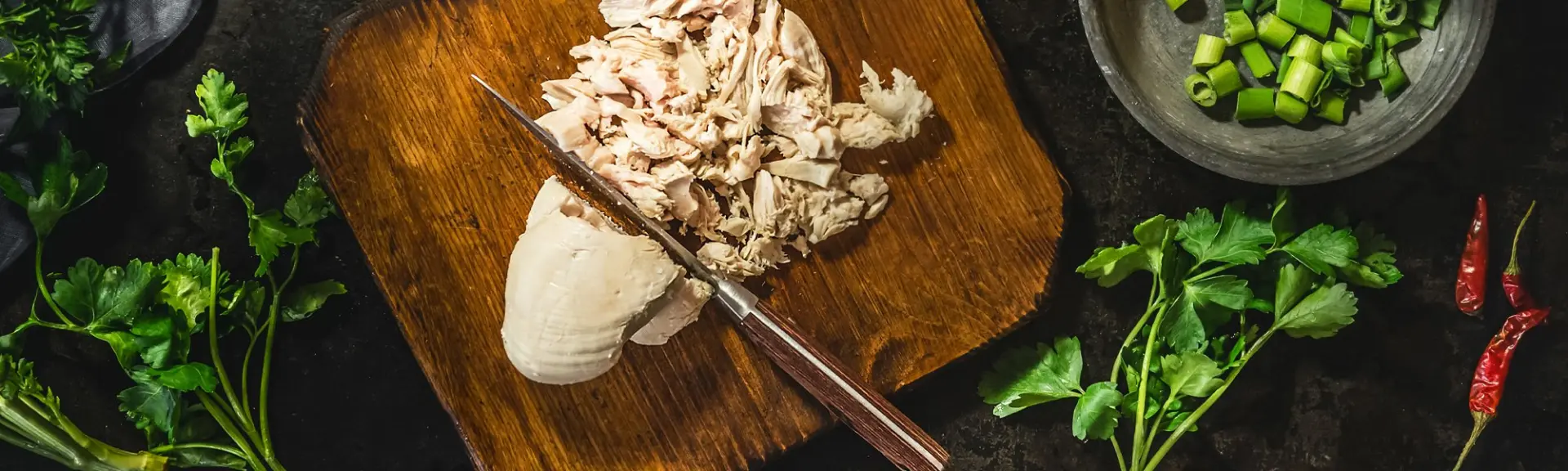 Poulet effiloché mijoté aux agrumes