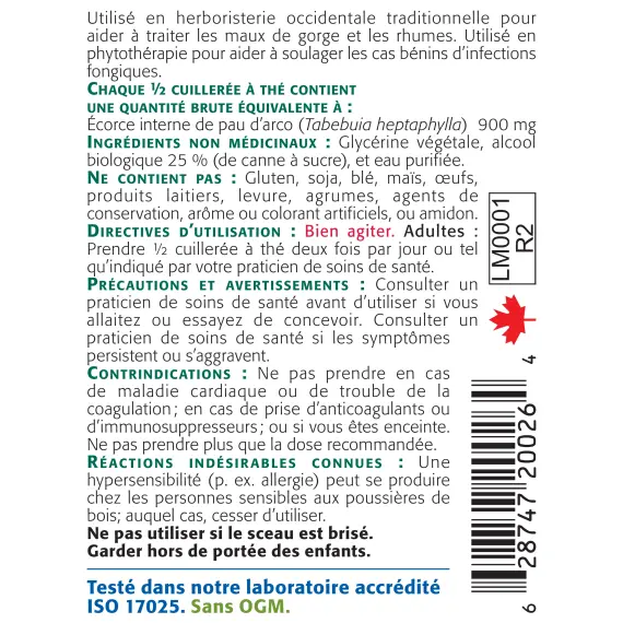 Pau d’Arco Taheebo (Extrait liquide)
