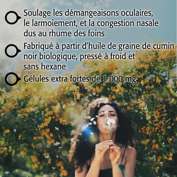 Cumin Noir (Huile de Graine) 1 000 mg Extra Fort