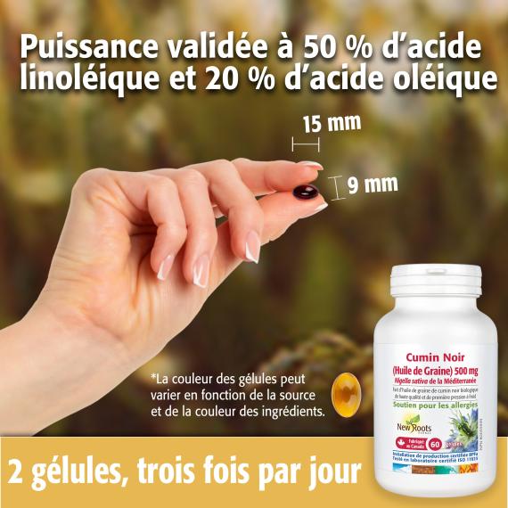 Cumin Noir (Huile de Graine) 500 mg