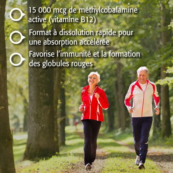 Vitamine B12 Méthylcobalamine · 15 000 mcg (Comprimés sublinguaux)
