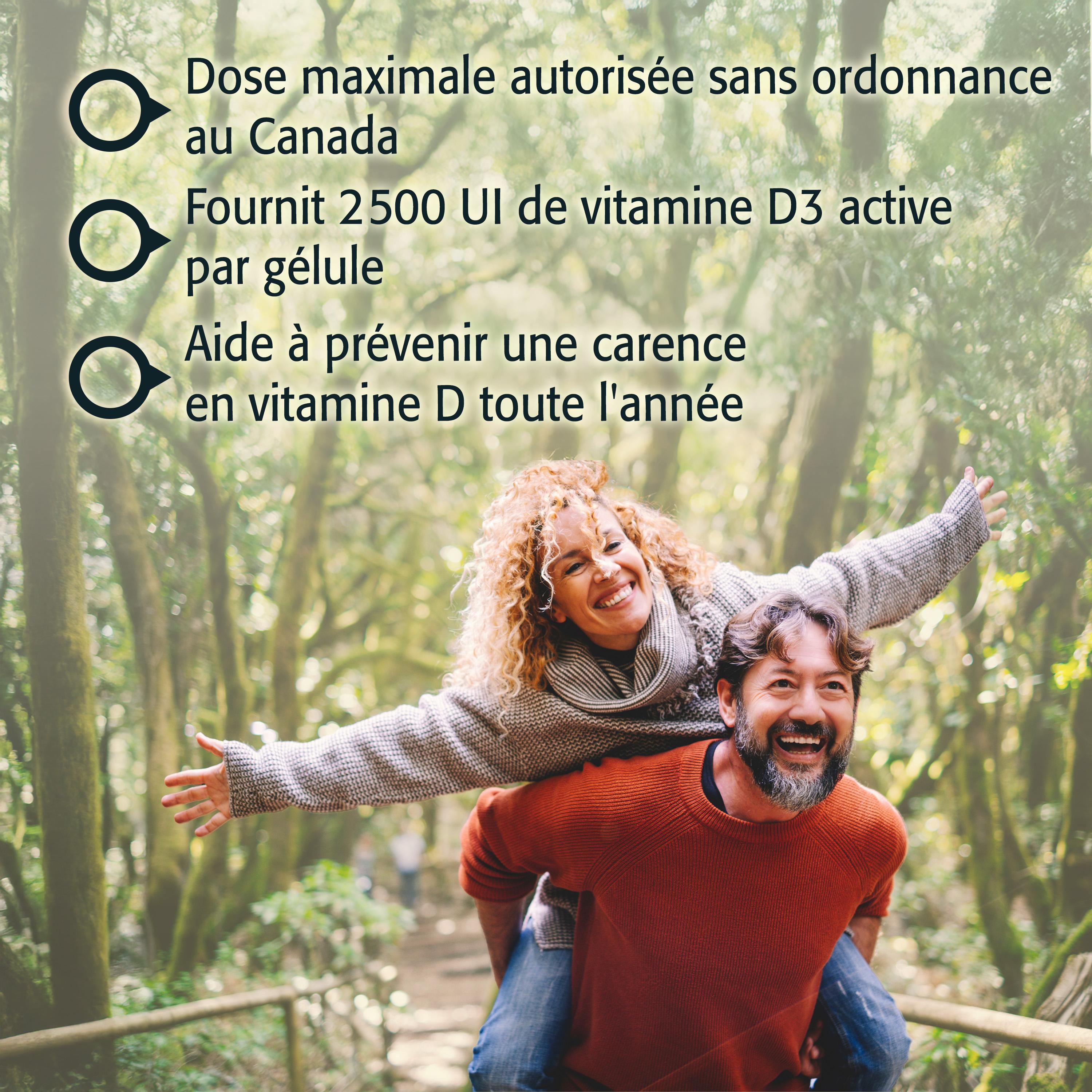 Vitamine D3 2 500 UI Extra Fort (Gélules)