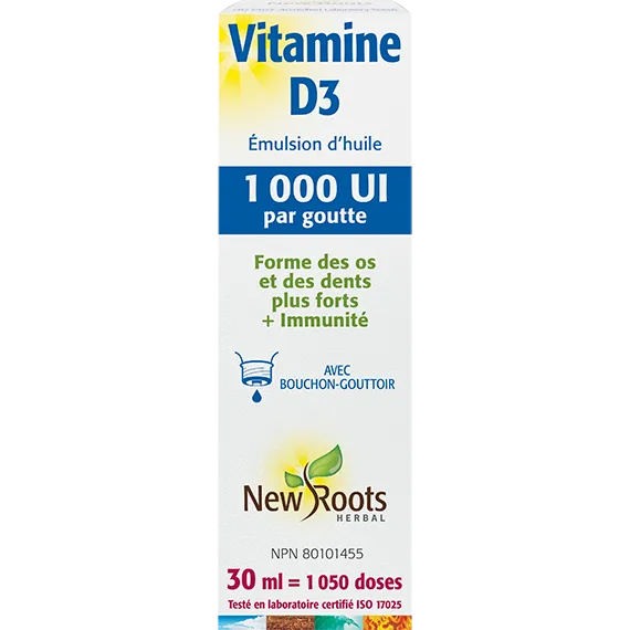 Vitamine D3 (Ămulsion dâhuile) · 1âŻ000 UI par goutte