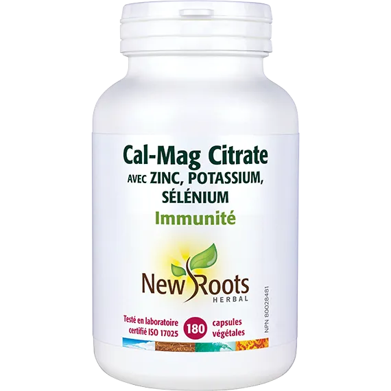 Cal-Mag Citrate Avec zinc, potassium, sélénium