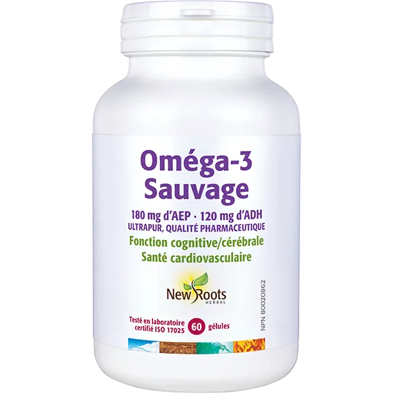 OmĂ©ga-3 Sauvage 180 mg dâAEP · 120 mg dâADH