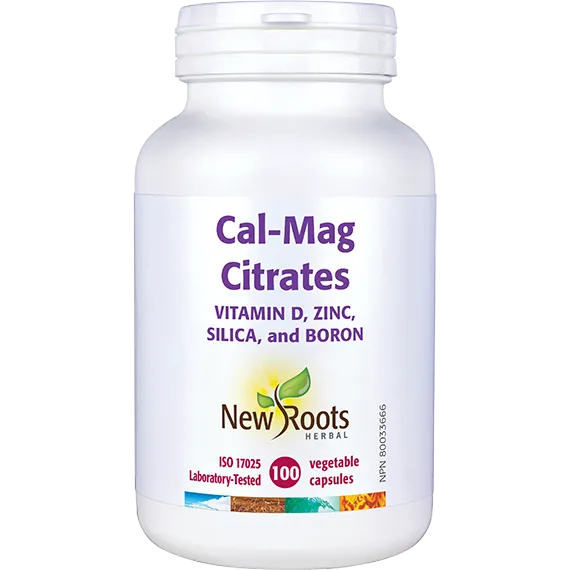 Cal-Mag Citrates Vitamin D, Zinc, Silica, and Boron
