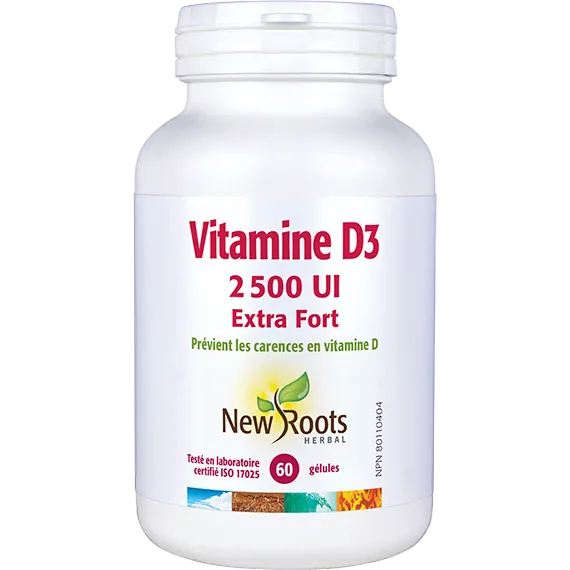 Vitamine D3 2 500 UI Extra Fort (Gélules)