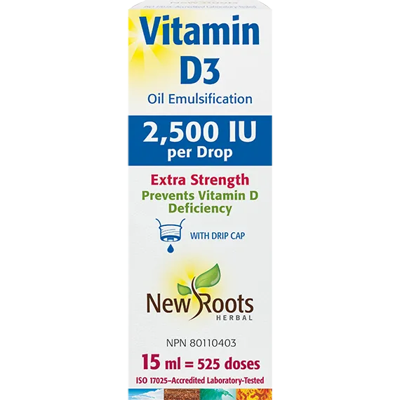 Vitamin D3 (Oil Emulsification) 2,500 IU per Drop Extra Strength